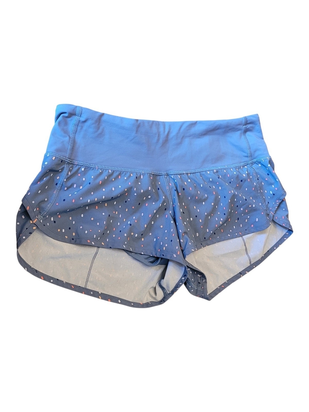 lululemon athletica Horizon Blue Layered Running Shorts with Confetti